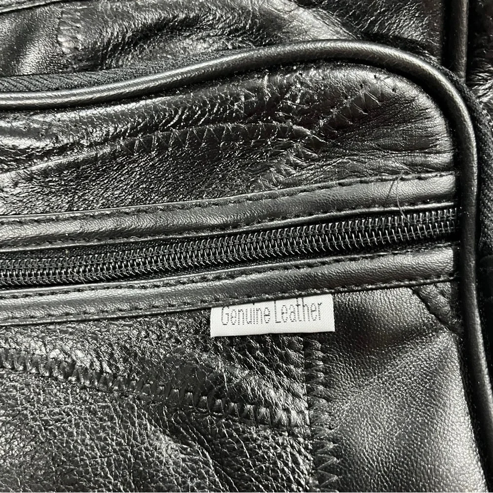 Unbranded Black 100% Genuine Leather Laptop Ipad Bag 13x11